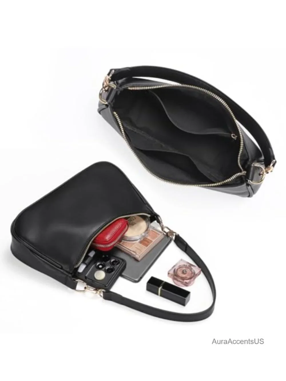 Vegan Leather Crossbody Hobo Bag Clutch Tote Shoulder Purse